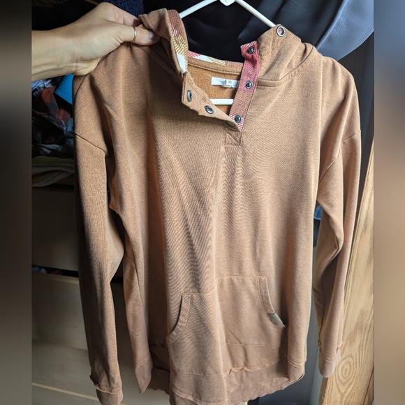 Maurices Tannish Brown Hoodie Sweatshirt - Picture 1 of 4